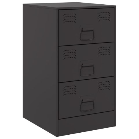 Szafka nocna, czarna, 34,5x39x62 cm, stal Szafka nocna, czarna, 34,5x39x62 cm, stal