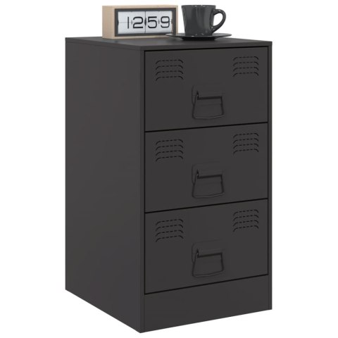 Szafka nocna, czarna, 34,5x39x62 cm, stal Szafka nocna, czarna, 34,5x39x62 cm, stal