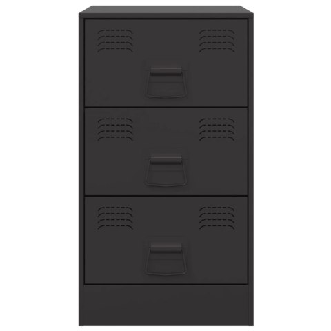 Szafka nocna, czarna, 34,5x39x62 cm, stal Szafka nocna, czarna, 34,5x39x62 cm, stal