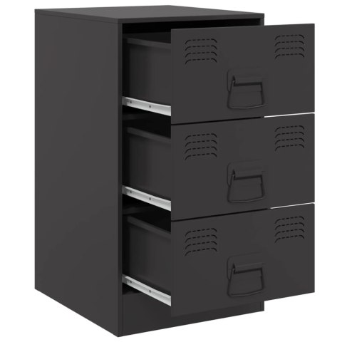 Szafka nocna, czarna, 34,5x39x62 cm, stal Szafka nocna, czarna, 34,5x39x62 cm, stal