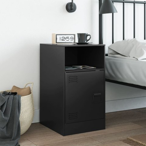 Szafka nocna, czarna, 34,5x39x62 cm, stal Szafka nocna, czarna, 34,5x39x62 cm, stal