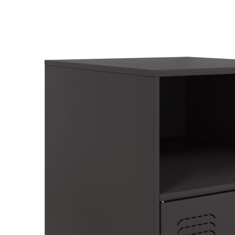 Szafka nocna, czarna, 34,5x39x62 cm, stal Szafka nocna, czarna, 34,5x39x62 cm, stal