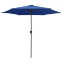 VidaXL Parasol ogrodowy na słupku aluminiowym, 270x246 cm, lazurowy