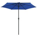 VidaXL Parasol ogrodowy na słupku aluminiowym, 270x246 cm, lazurowy