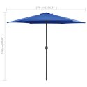 VidaXL Parasol ogrodowy na słupku aluminiowym, 270x246 cm, lazurowy