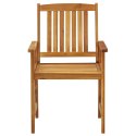 VidaXL Krzesła ogrodowe z poduszkami, 2 szt., drewno akacjowe
