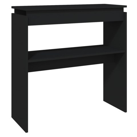 VidaXL Stolik konsolowy, czarny, wysoki połysk, 80x30x80 cm, płyta VidaXL Stolik konsolowy, czarny, wysoki połysk, 80x30x80 cm, płyta