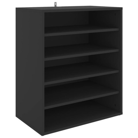 VidaXL Szafka na buty, czarna, 60x35x70 cm, materiał drewnopochodny VidaXL Szafka na buty, czarna, 60x35x70 cm, materiał drewnopochodny