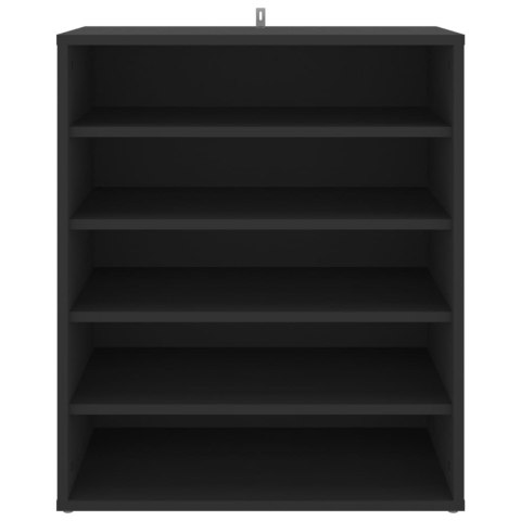 VidaXL Szafka na buty, czarna, 60x35x70 cm, materiał drewnopochodny VidaXL Szafka na buty, czarna, 60x35x70 cm, materiał drewnopochodny
