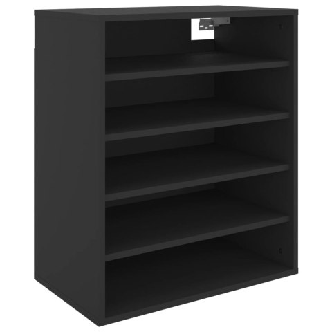 VidaXL Szafka na buty, czarna, 60x35x70 cm, materiał drewnopochodny VidaXL Szafka na buty, czarna, 60x35x70 cm, materiał drewnopochodny
