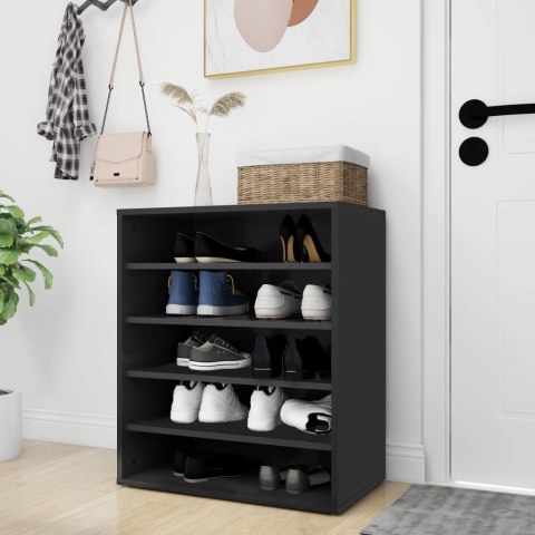VidaXL Szafka na buty, czarna, 60x35x70 cm, materiał drewnopochodny VidaXL Szafka na buty, czarna, 60x35x70 cm, materiał drewnopochodny