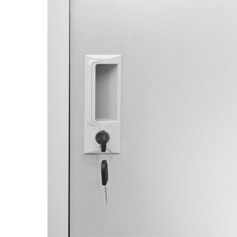 VidaXL Szafki zamykane, 2 szt., jasnoszare, 90x45x92,5 cm, stalowe VidaXL Szafki zamykane, 2 szt., jasnoszare, 90x45x92,5 cm, stalowe
