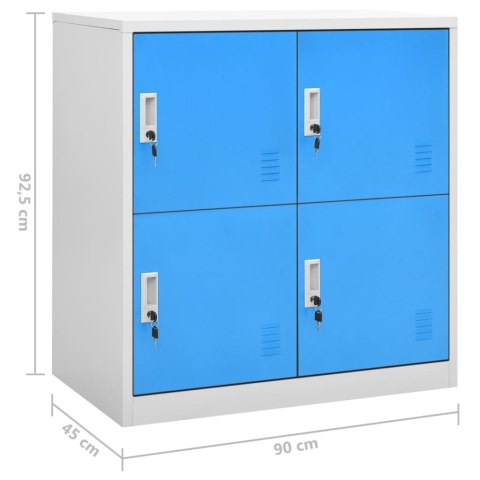 Szafki zamykane, 2 szt., jasnoszaro-niebieskie, 90x45x92,5 cm Szafki zamykane, 2 szt., jasnoszaro-niebieskie, 90x45x92,5 cm