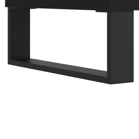 VidaXL Witrynka, czarna, 69,5x34x180 cm, materiał drewnopochodny VidaXL Witrynka, czarna, 69,5x34x180 cm, materiał drewnopochodny