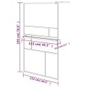 VidaXL Ścianka prysznicowa z półką, czarna, 115x195 cm ESG i aluminium