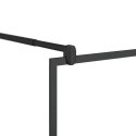 VidaXL Ścianka prysznicowa z półką, czarna, 90x195 cm, ESG i aluminium