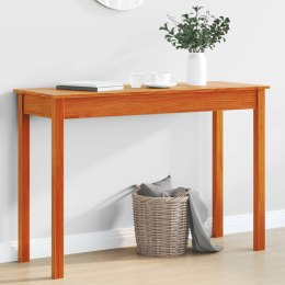 VidaXL Stolik konsolowy, woskowy brąz, 110x40x75 cm, drewno sosnowe