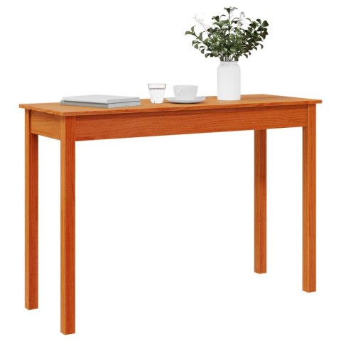 VidaXL Stolik konsolowy, woskowy brąz, 110x40x75 cm, drewno sosnowe VidaXL Stolik konsolowy, woskowy brąz, 110x40x75 cm, drewno sosnowe