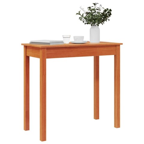 VidaXL Stolik konsolowy, woskowy brąz, 80x40x75 cm, drewno sosnowe VidaXL Stolik konsolowy, woskowy brąz, 80x40x75 cm, drewno sosnowe