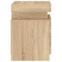 VidaXL Szafki nocne z LED, 2 szt., dąb sonoma, 35x39x55 cm