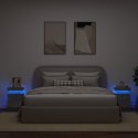 VidaXL Szafki nocne z LED, 2 szt., szarość betonu, 35x39x55 cm