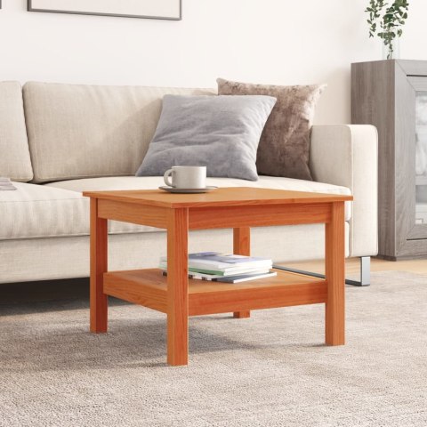 VidaXL Stolik kawowy, woskowy brąz, 45x45x40 cm, lite drewno sosnowe VidaXL Stolik kawowy, woskowy brąz, 45x45x40 cm, lite drewno sosnowe
