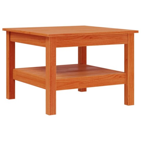 VidaXL Stolik kawowy, woskowy brąz, 45x45x40 cm, lite drewno sosnowe VidaXL Stolik kawowy, woskowy brąz, 45x45x40 cm, lite drewno sosnowe