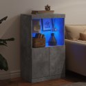 VidaXL Szafka z oświetleniem LED, szarość betonu, 60,5x37x100 cm