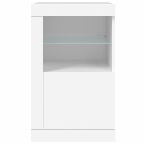 VidaXL Szafki z LED, 2 szt., białe, materiał drewnopochodny VidaXL Szafki z LED, 2 szt., białe, materiał drewnopochodny