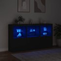 VidaXL Szafka z oświetleniem LED, czarna, 181,5x37x100 cm