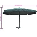 VidaXL Parasol z aluminium, 500 cm, zielony