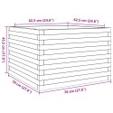 VidaXL Donica ogrodowa, 70x70x45,5 cm, impregnowane drewno sosnowe