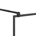  Ścianka prysznicowa z półką, czarna, 80x195 cm, ESG i aluminium