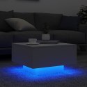 VidaXL Stolik kawowy z podświetleniem LED, biały, 55x55x31 cm