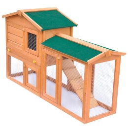 Klatka domek dla królików drewniana duża 2 poziomowa
