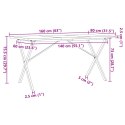 VidaXL Stół jadalniany z nogami w kształcie litery X, 160x80x75,5 cm