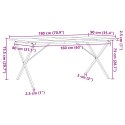 VidaXL Stół jadalniany z nogami w kształcie litery X, 180x90x75,5 cm