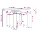 VidaXL Stolik kawowy z czworokątnymi nogami, 50x50x35 cm