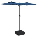 VidaXL Parasol ogrodowy podwójny z LED, lazurowy, 316x240 cm