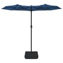 VidaXL Parasol ogrodowy podwójny z LED, lazurowy, 316x240 cm