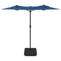 VidaXL Parasol ogrodowy podwójny z LED, lazurowy, 316x240 cm