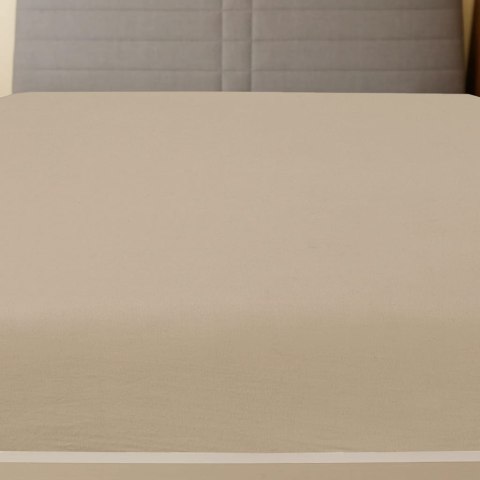 Prześcieradło, taupe, 180x200 cm, dżersej bawełniany Prześcieradło, taupe, 180x200 cm, dżersej bawełniany