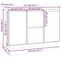 VidaXL Szafka, 111x34x75 cm, lite drewno sosnowe