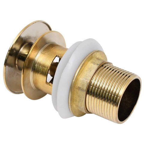 VidaXL Korek klik-klak z funkcją przelewu, złoty, 6,4x6,4x9,1 cm VidaXL Korek klik-klak z funkcją przelewu, złoty, 6,4x6,4x9,1 cm