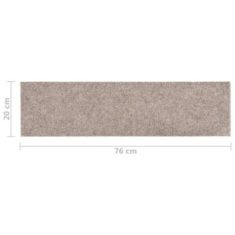 VidaXL Samoprzylepne nakładki na schody, 15 szt., 76x20 cm, kremowe VidaXL Samoprzylepne nakładki na schody, 15 szt., 76x20 cm, kremowe