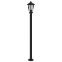 VidaXL Lampa ogrodowa na słupku, czarna, 120 cm, stal nierdzewna