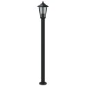 VidaXL Lampa ogrodowa na słupku, czarna, 120 cm, stal nierdzewna