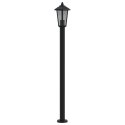 VidaXL Lampa ogrodowa na słupku, czarna, 120 cm, stal nierdzewna