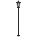 VidaXL Lampa ogrodowa na słupku, czarna, 120 cm, stal nierdzewna