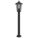 VidaXL Lampa ogrodowa na słupku, czarna, 80 cm, stal nierdzewna